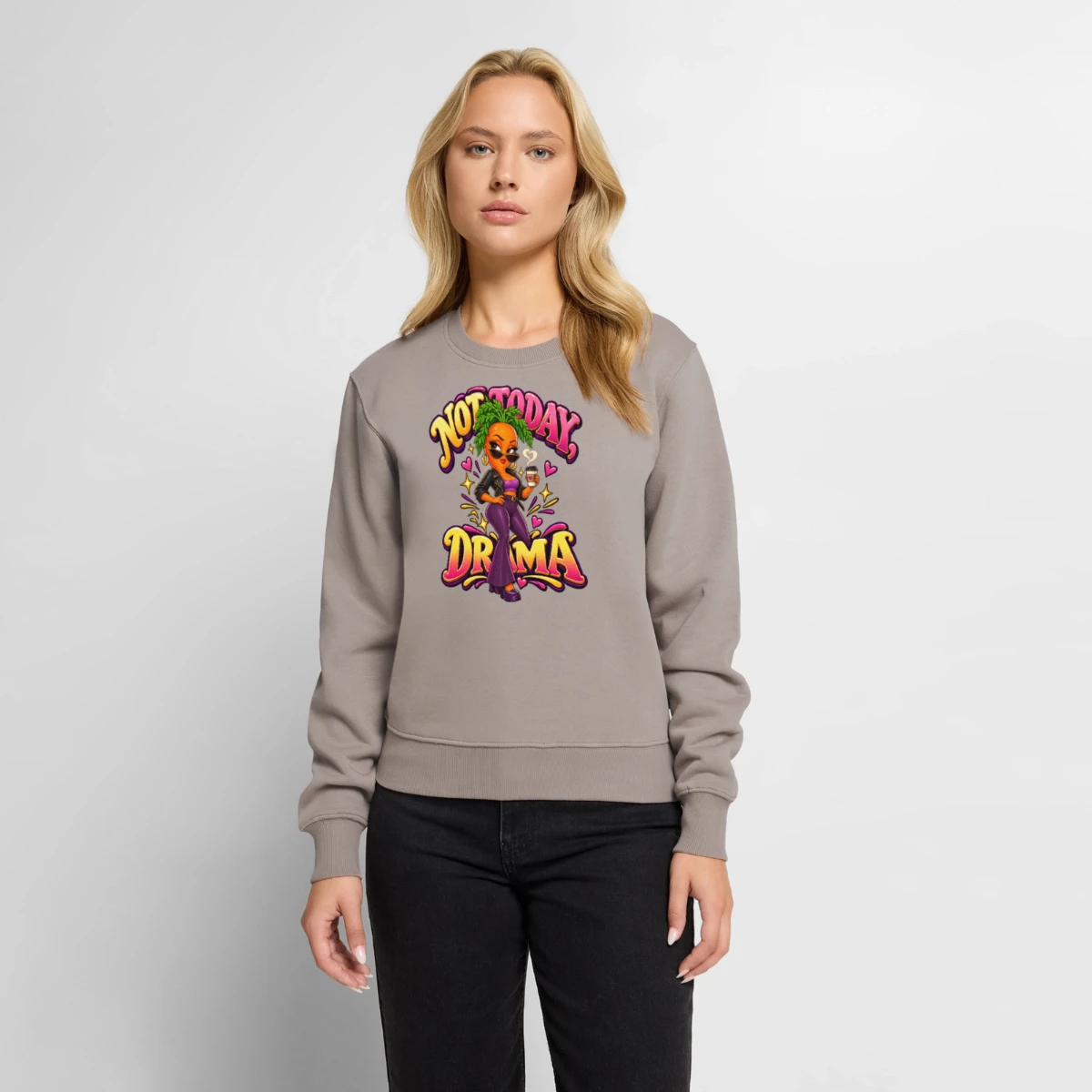 Women's Premium Organic Sweater featuring Not Today Drama – Sassy Carrot