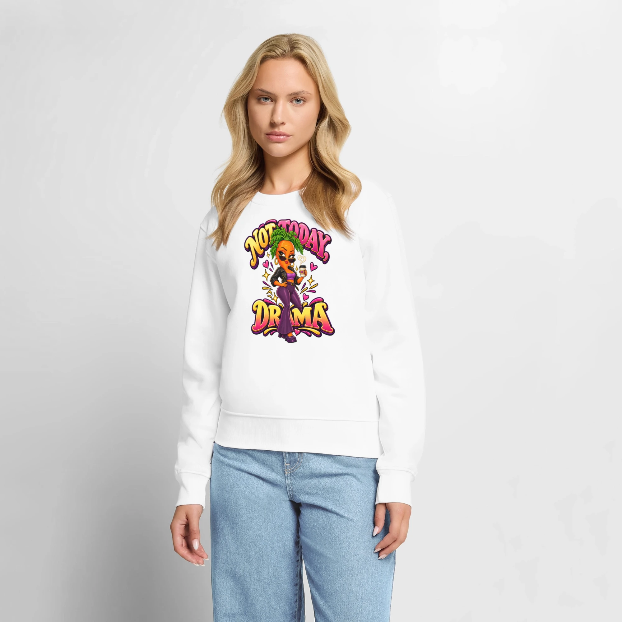 Women's Premium Organic Sweater featuring Not Today Drama – Sassy Carrot