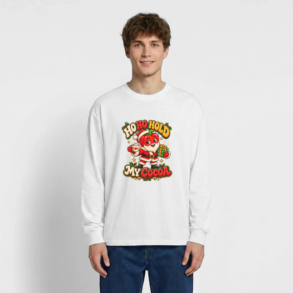 Oversized long-sleeved shirt featuring Santa Pepper