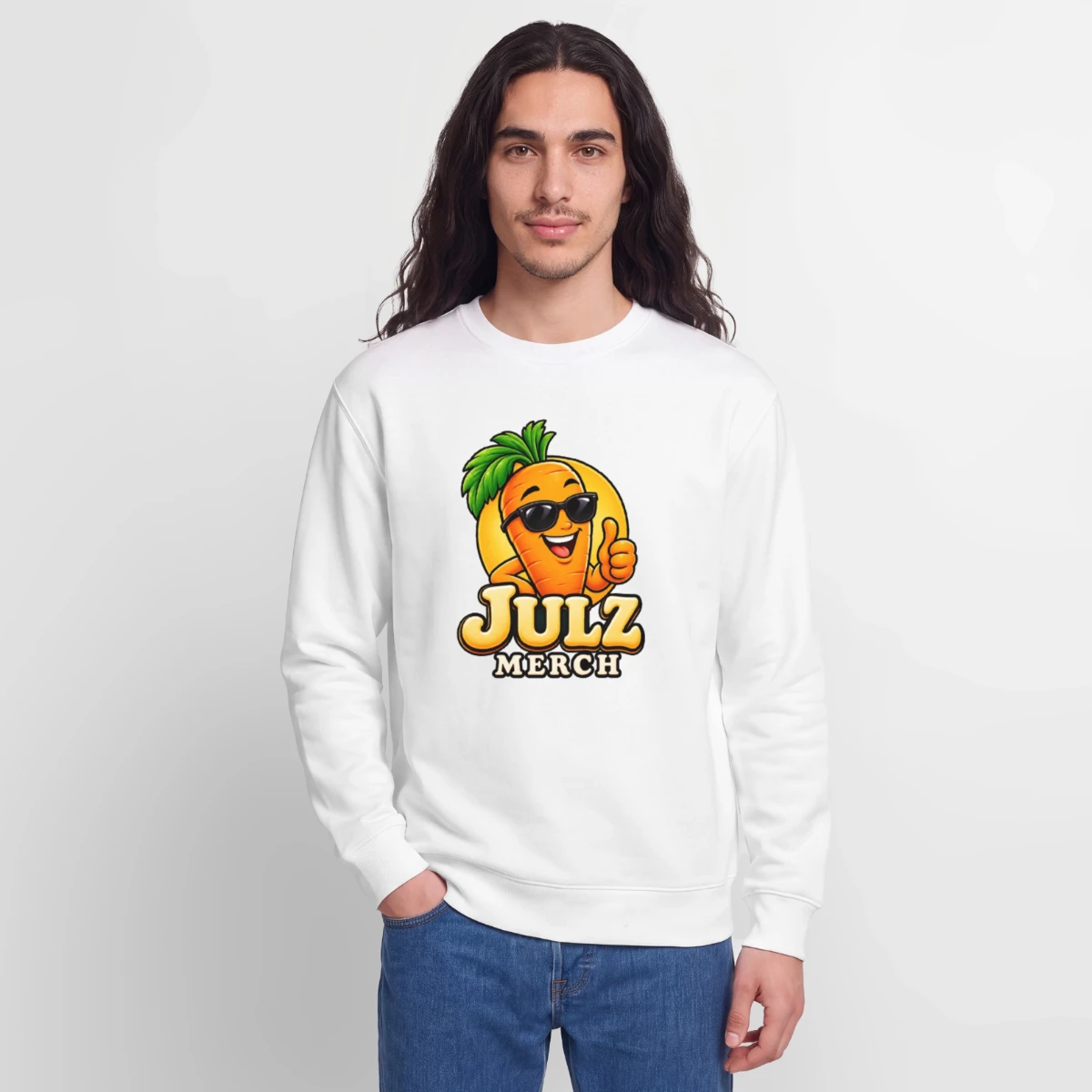 Oversized Crewneck Sweatshirt featuring Julz Merch - Cool Carrot